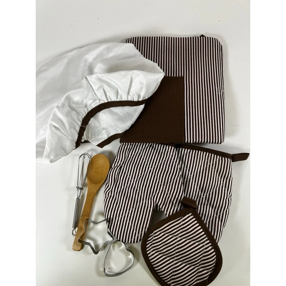 Kids Chef Apron‎ Baking Set | Boys Cooking Costume Kit with Utensils | Ages 3+